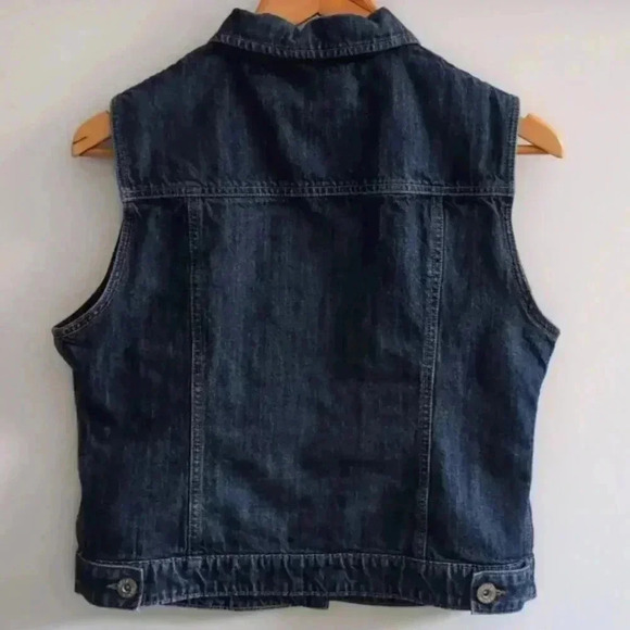 2016 BY PARASUCO |  Women's Dark Wash Button Up Sleeveless Denim Vest - Picture 3 of 3